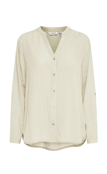 Fabianne stripe shirt - cement mix