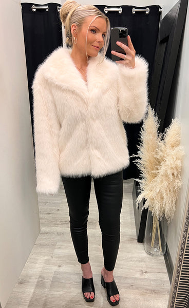 Loðjakki 7176 - white