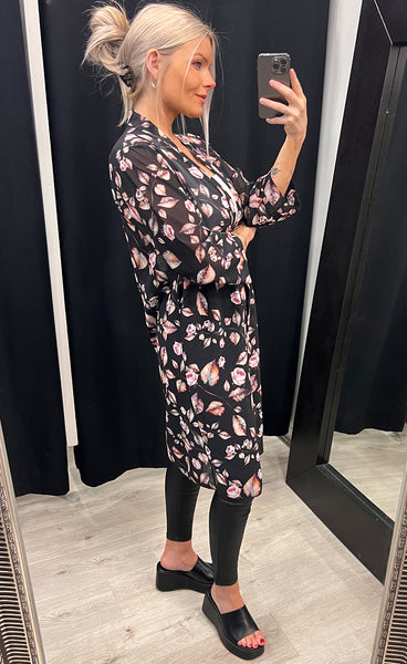 Kimono - black/floral