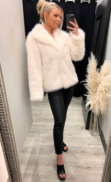 Loðjakki 7176 - white