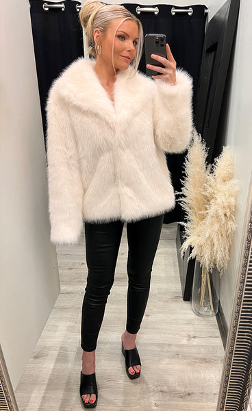 Loðjakki 7176 - white