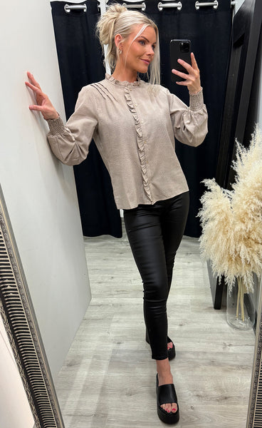 Soffi blouse - dark sand