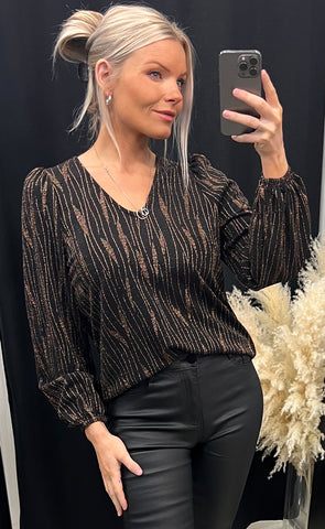 Vuga blouse - black/multi