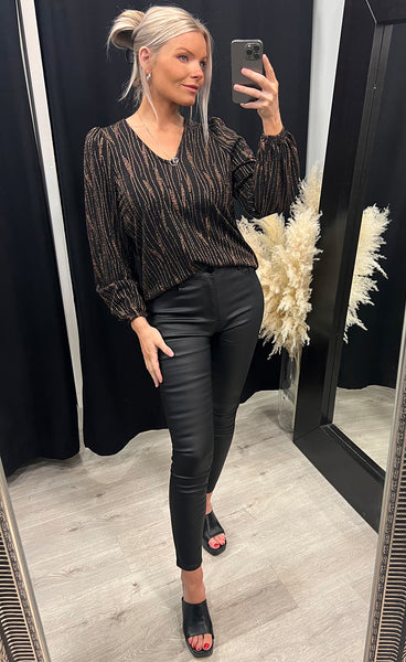 Vuga blouse - black/multi