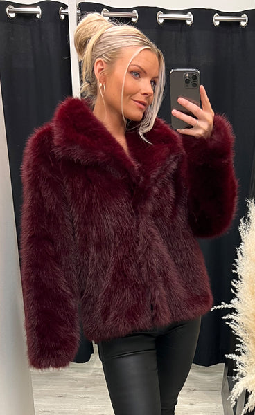 Loðjakki 7176 - burgundy