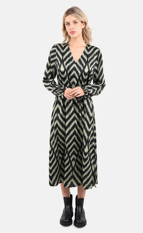 Elvina dress - khaki/black