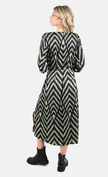 Elvina dress - khaki/black