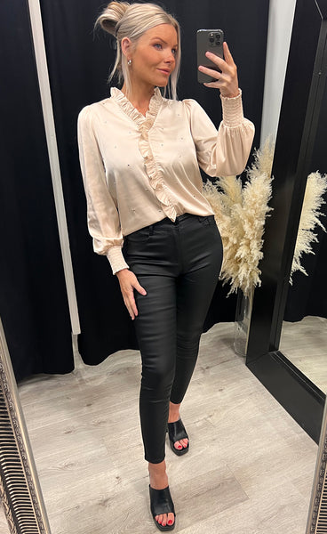 Darling studs blouse - champagne