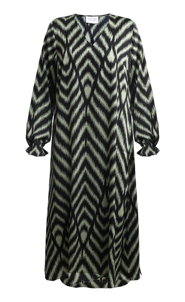Elvina dress - khaki/black