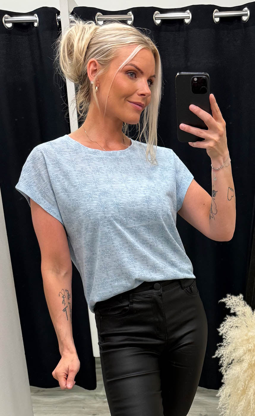 Sania tee 1 - cashmere blue