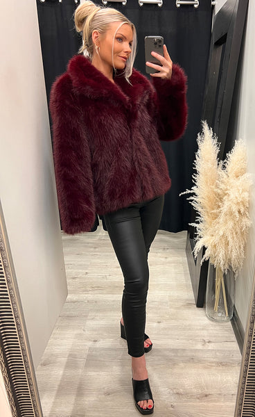 Loðjakki 7176 - burgundy