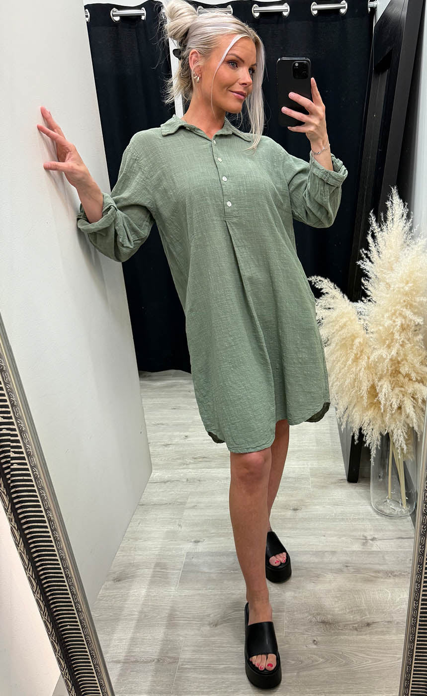 Marika dress 1 - agave green