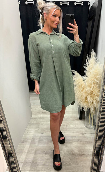 Marika dress 1 - agave green