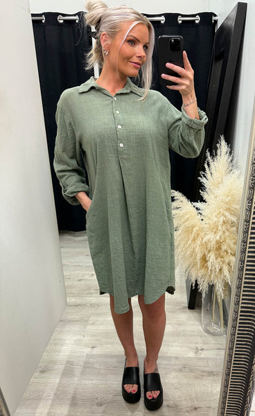 Marika dress 1 - agave green