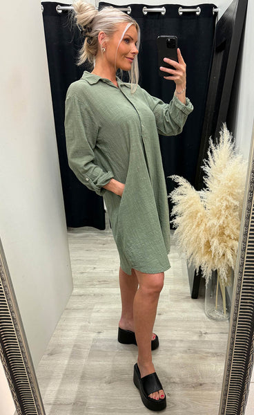 Marika dress 1 - agave green
