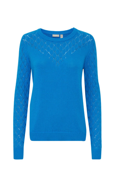 White pullover 1 - princess blue