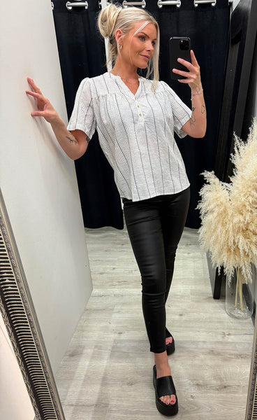 Bonnie blouse 3 - white art