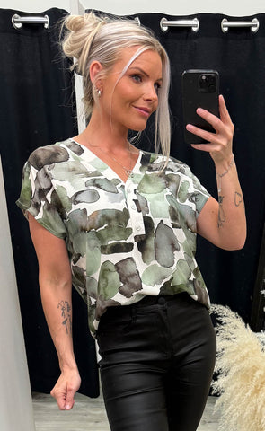 Edene blouse 1 - green mix
