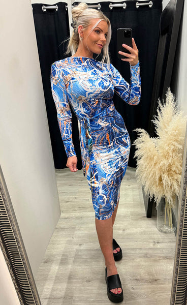 Sarah dress - blue mix