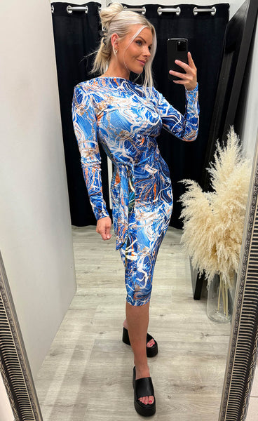 Sarah dress - blue mix