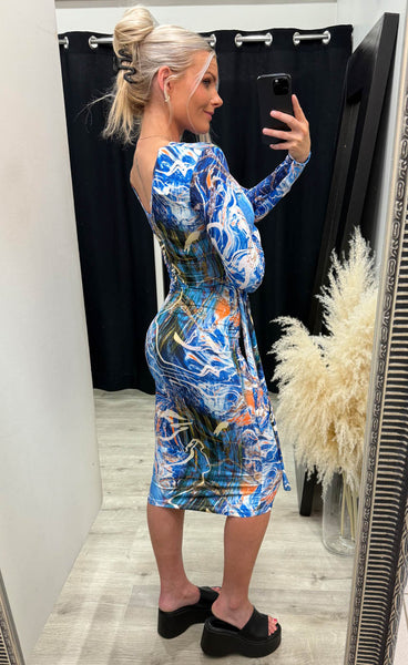 Sarah dress - blue mix