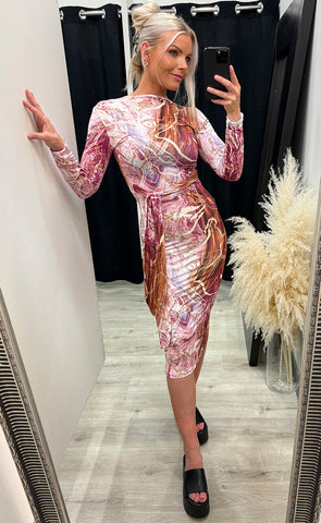 Sarah dress - pink mix