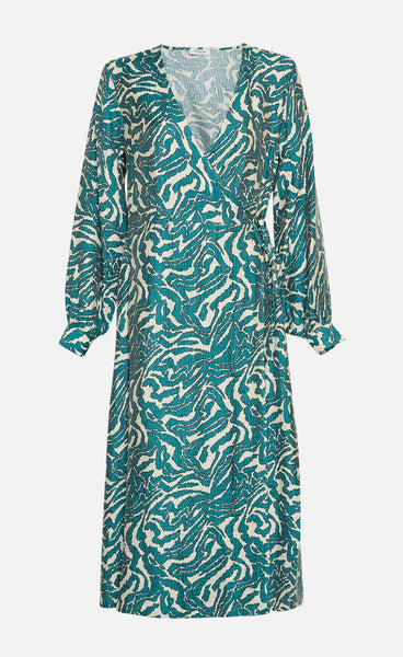 Zaneta wrap dress - blue stroke