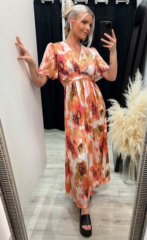 Lilian dress - peach mix