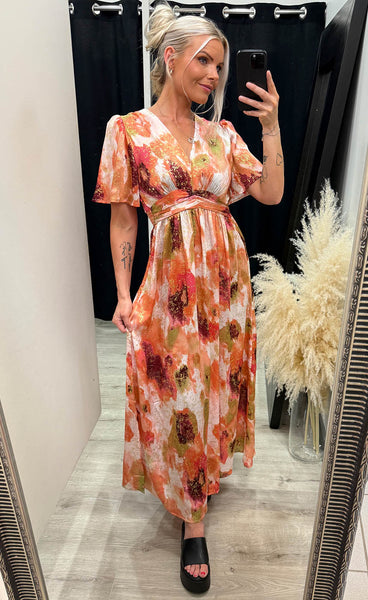 Lilian dress - peach mix