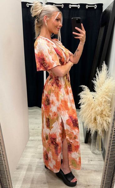Lilian dress - peach mix