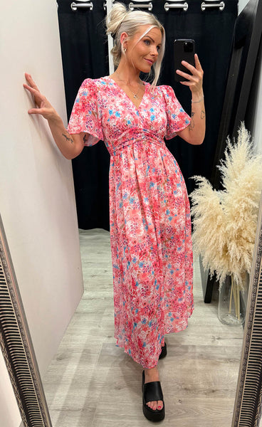 Lilian dress - pink mix