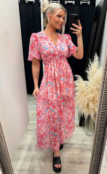 Lilian dress - pink mix