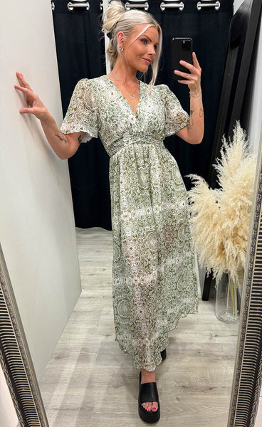 Lilian dress - sage mix