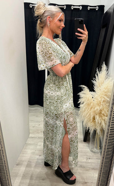 Lilian dress - sage mix