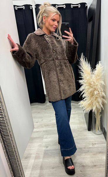 FREEQUENT Loddy jacket - morel