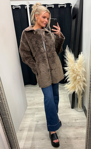 FREEQUENT Loddy jacket - morel