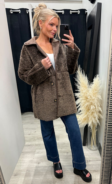 FREEQUENT Loddy jacket - morel