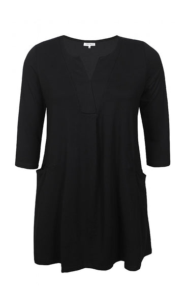 Anja tunic PLUS - black