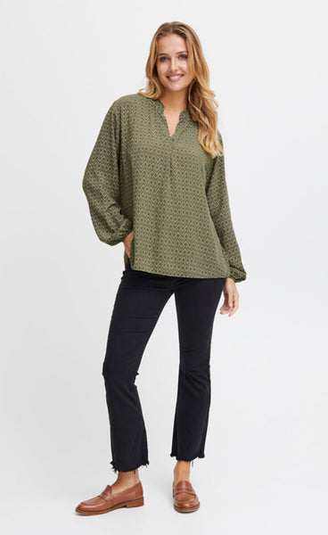 Oda blouse - forest night