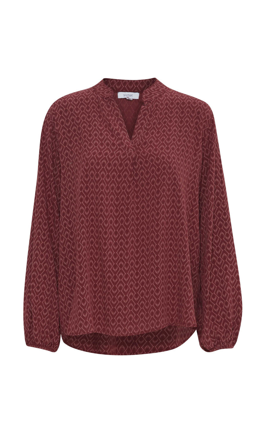 Oda blouse - brick red