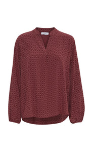 Oda blouse - brick red