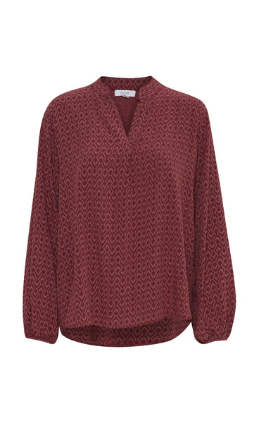 Oda blouse - brick red