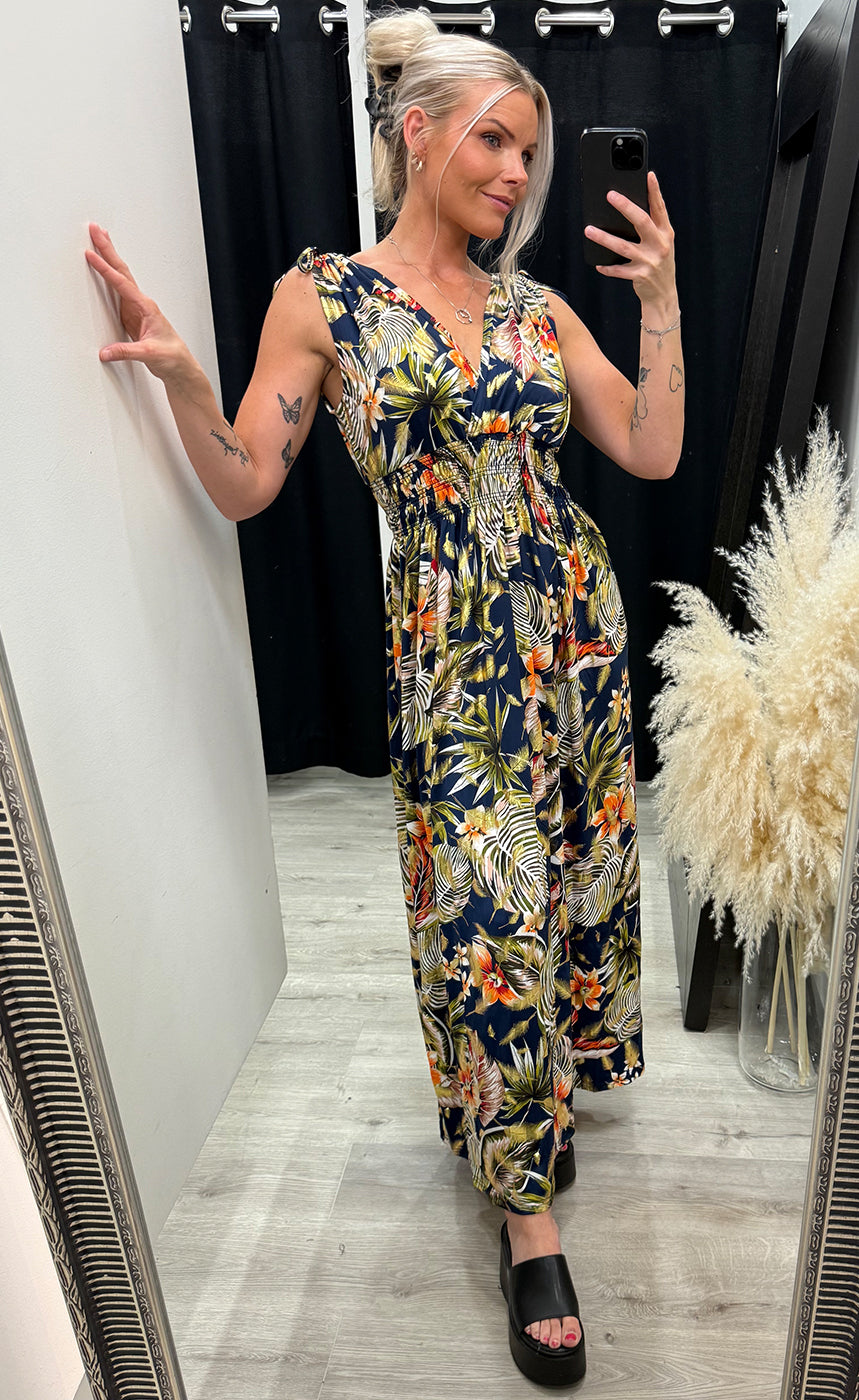 Rosa teygjukjóll - munstur 15