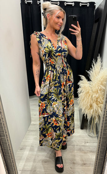 Rosa teygjukjóll - munstur 15