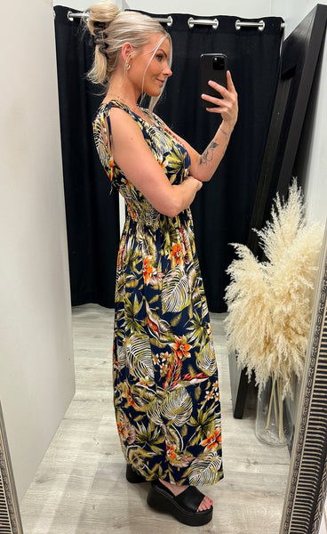 Rosa teygjukjóll - munstur 15