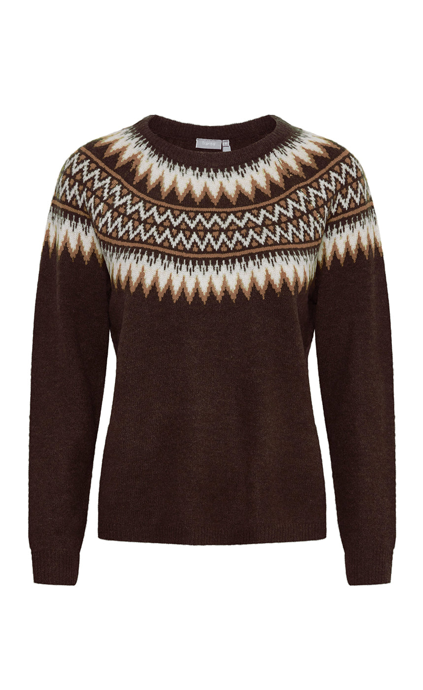 Isabella pullover - coffee brown