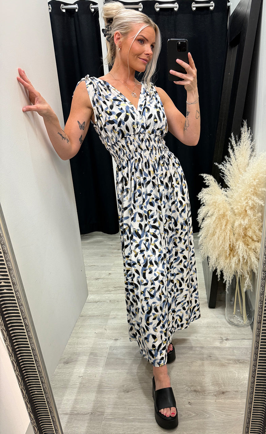 Rosa teygjukjóll - munstur 9