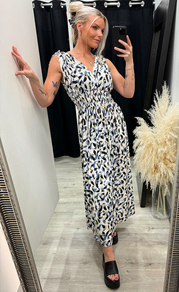 Rosa teygjukjóll - munstur 9