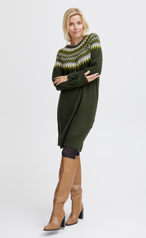 Isabella dress - moss green