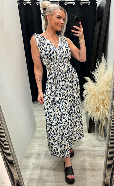 Rosa teygjukjóll - munstur 9